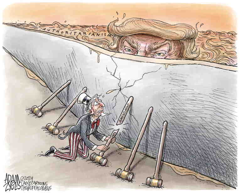 Political/Editorial Cartoon by Adam Zyglis, The Buffalo News on Trump Is Back on Ballot
