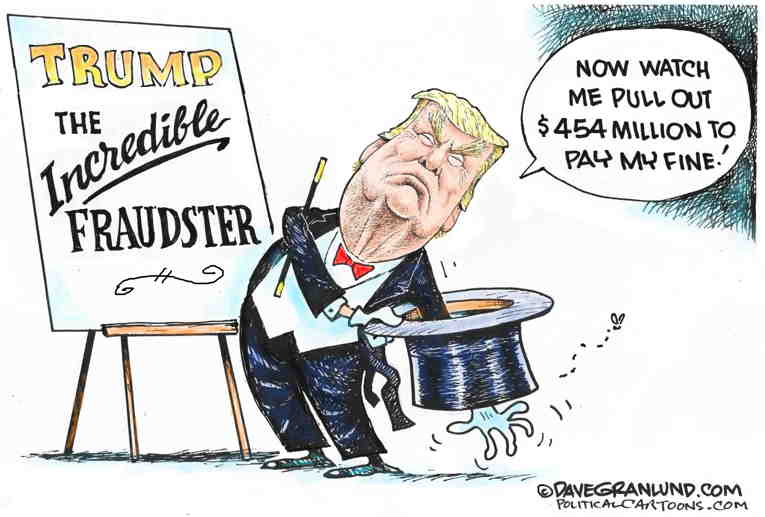 Political/Editorial Cartoon by Dave Granlund on Trump Fails to Post Bond