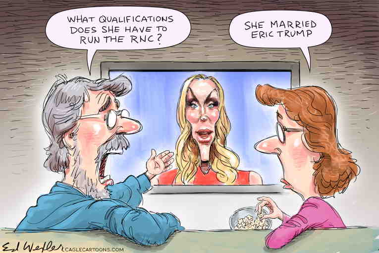 Political/Editorial Cartoon by Ed Wexler, PoliticalCartoons.com on GOP Submits to Trump