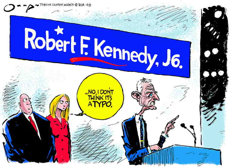 Political/Editorial Cartoon by Jack Ohman, The Oregonian on In Other News