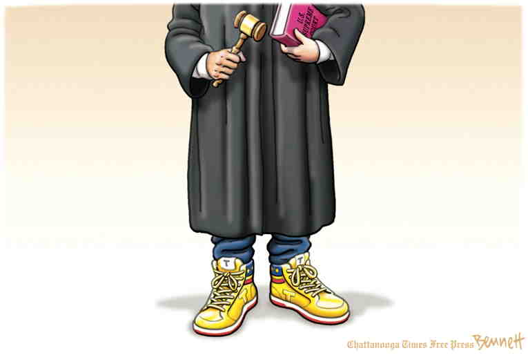 Political/Editorial Cartoon by Clay Bennett, Chattanooga Times Free Press on Alito Won’t Recuse Himself
