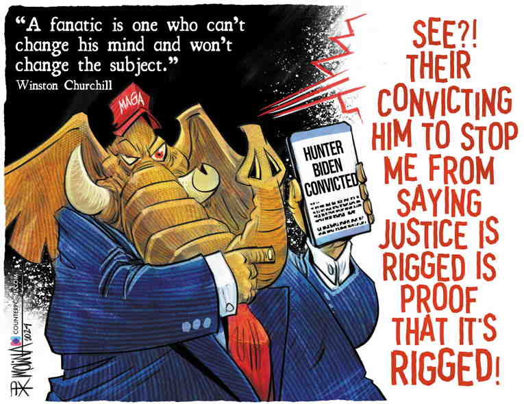 Political/Editorial Cartoon by Pedro Molina, El Nuevo Diario, Managua, Nicaragua on GOP Leaders Kiss the Ring