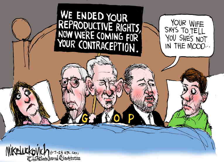 Political/Editorial Cartoon by Mike Luckovich, Atlanta Journal-Constitution on In Other News