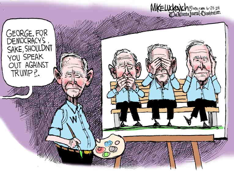 Political/Editorial Cartoon by Mike Luckovich, Atlanta Journal-Constitution on In Other News