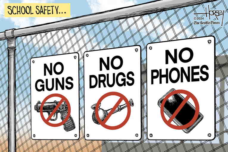 Political/Editorial Cartoon by David Horsey on Child Suicides Rise