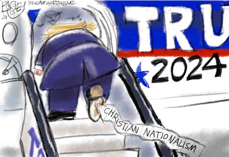 Political/Editorial Cartoon by Pat Bagley, Salt Lake Tribune on American Taliban Strikes