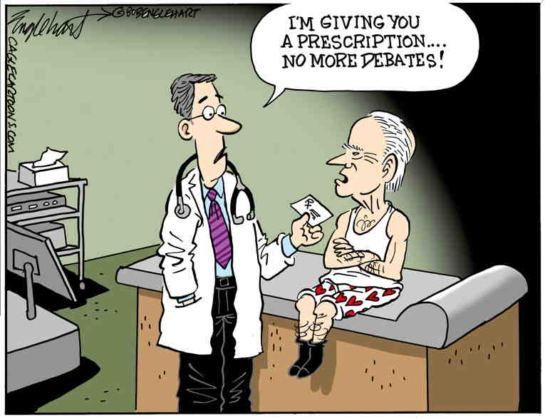 Political/Editorial Cartoon by Bob Englehart, Hartford Courant on Replacing Biden Considered