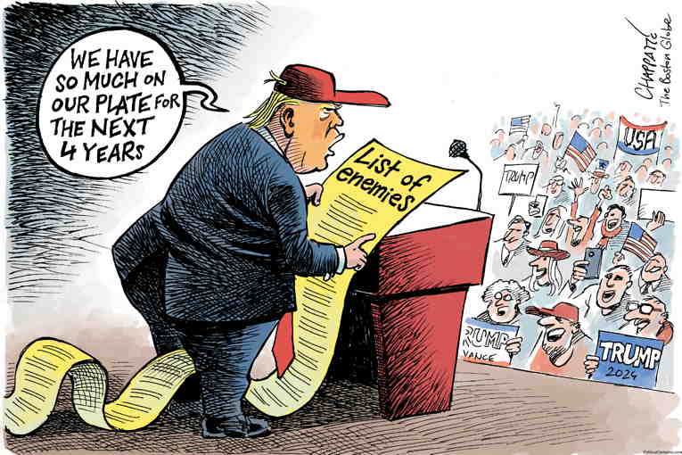 Political/Editorial Cartoon by Patrick Chappatte, International Herald Tribune on America Chooses Fascism