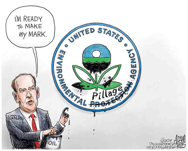 Political/Editorial Cartoon by Adam Zyglis, The Buffalo News on Cabinet Picks Surprise Some
