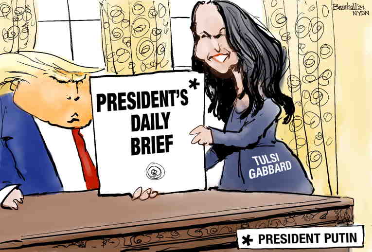 Political/Editorial Cartoon by Bill Bramhall, New York Daily News on Cabinet Picks Surprise Some