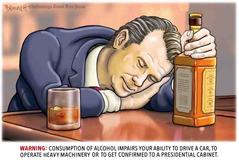 Political/Editorial Cartoon by Clay Bennett, Chattanooga Times Free Press on Hegseth Under Fire