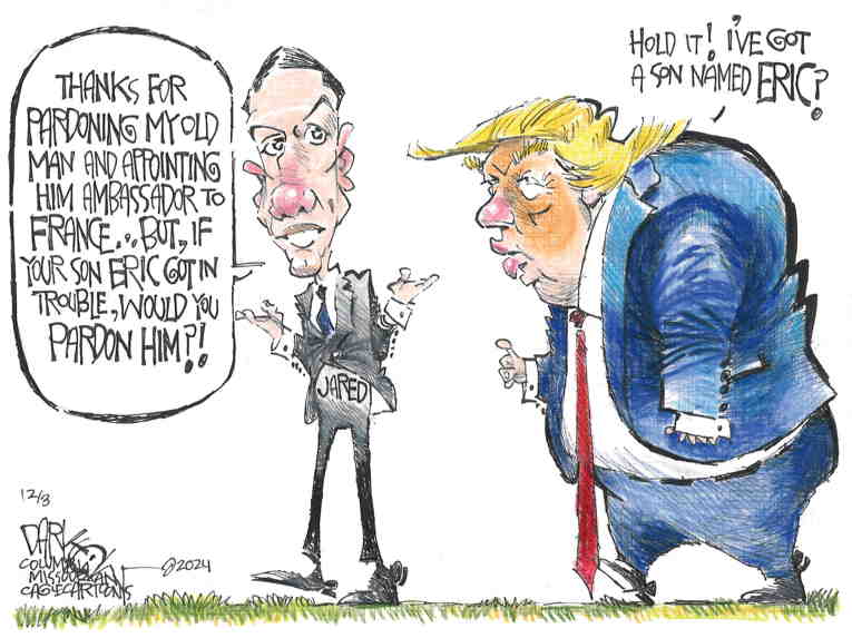 Political/Editorial Cartoon by John Darkow, Columbia Daily Tribune, Missouri on Biden Pardons Biden