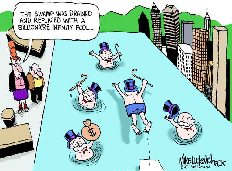 Political/Editorial Cartoon by Mike Luckovich, Atlanta Journal-Constitution on Budget Cuts Coming