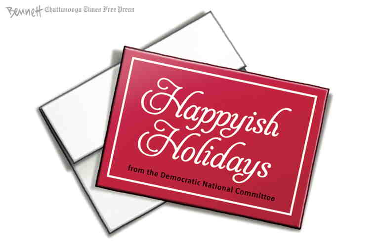 Political/Editorial Cartoon by Clay Bennett, Chattanooga Times Free Press on Democrats Regroup