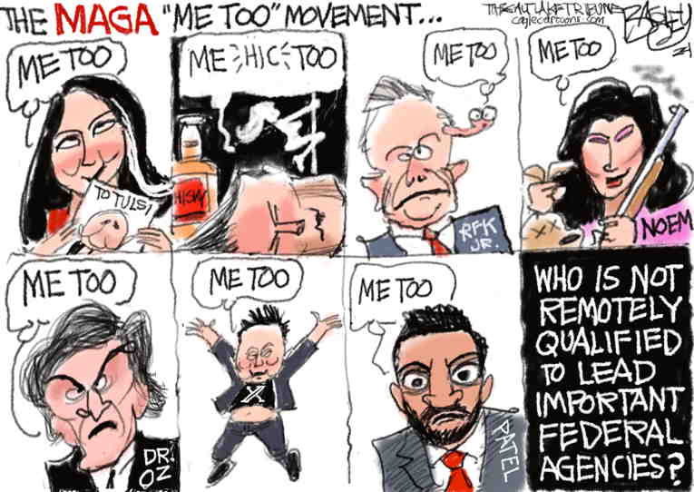 Political/Editorial Cartoon by Pat Bagley, Salt Lake Tribune on Protect 2025 Implemented