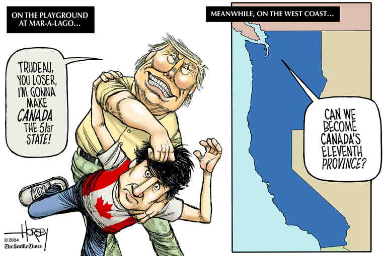 Political/Editorial Cartoon by David Horsey on Protect 2025 Implemented