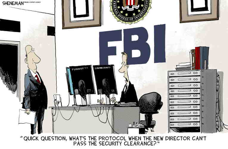 Political/Editorial Cartoon by Drew Sheneman, Newark Star Ledger on Fascist Makes Promises