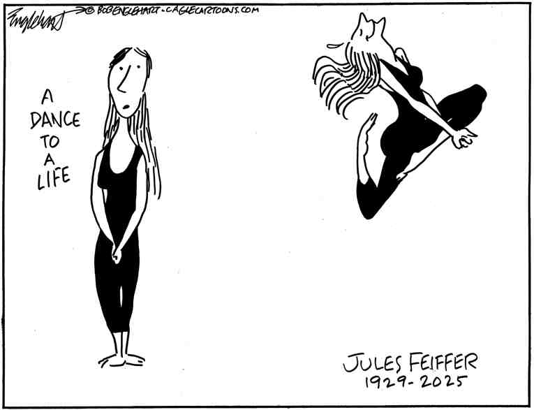 Political/Editorial Cartoon by Bob Englehart, Hartford Courant on In Other news
