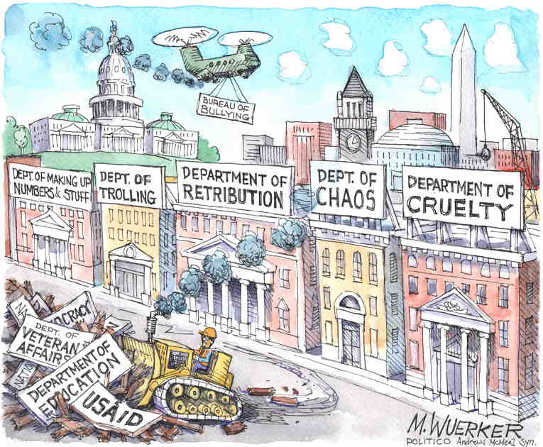 Political/Editorial Cartoon by Matt Wuerker, Politico on Musk Goes Bat Shit Crazy