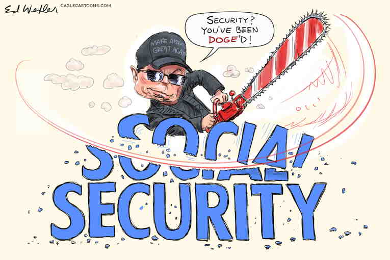 Political/Editorial Cartoon by Ed Wexler, PoliticalCartoons.com on Musk Continues Attack