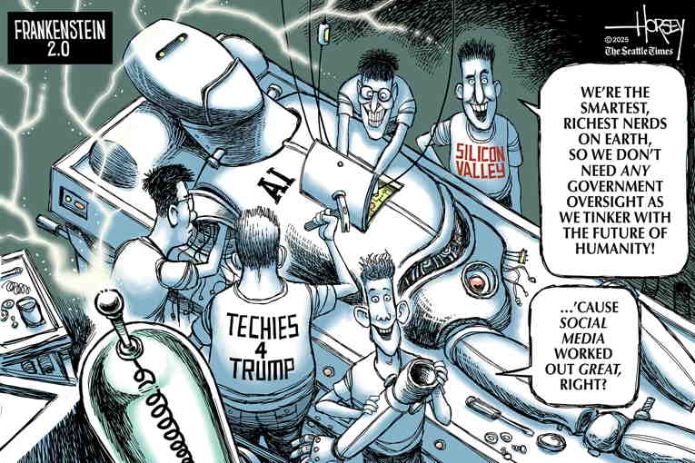 Political/Editorial Cartoon by David Horsey on In Other News