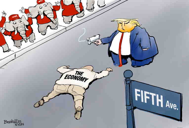 Political/Editorial Cartoon by Bill Bramhall, New York Daily News on Price Increases Kicking In