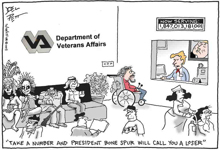 Political/Editorial Cartoon by Joel Pett, Lexington Herald-Leader, CWS/CartoonArts Intl. on Trump Acting as King