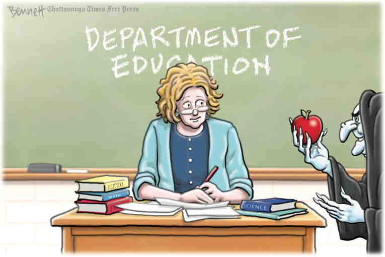 Political/Editorial Cartoon by Clay Bennett, Chattanooga Times Free Press on Trump Acting as King
