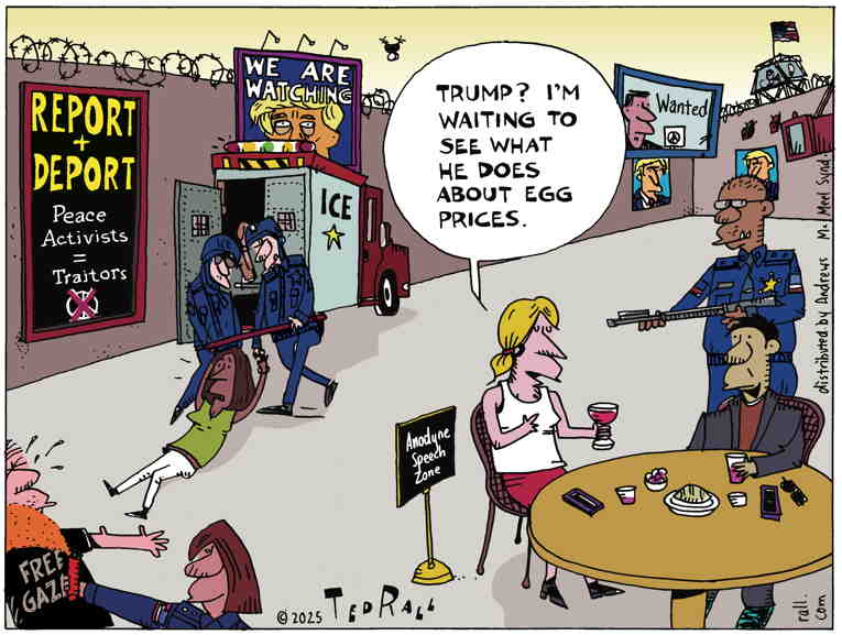 Political/Editorial Cartoon by Ted Rall on Trump Acting as King