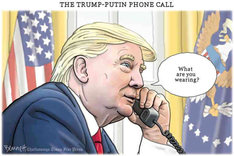 Political/Editorial Cartoon by Clay Bennett, Chattanooga Times Free Press on Putin Rejects Ceasefire