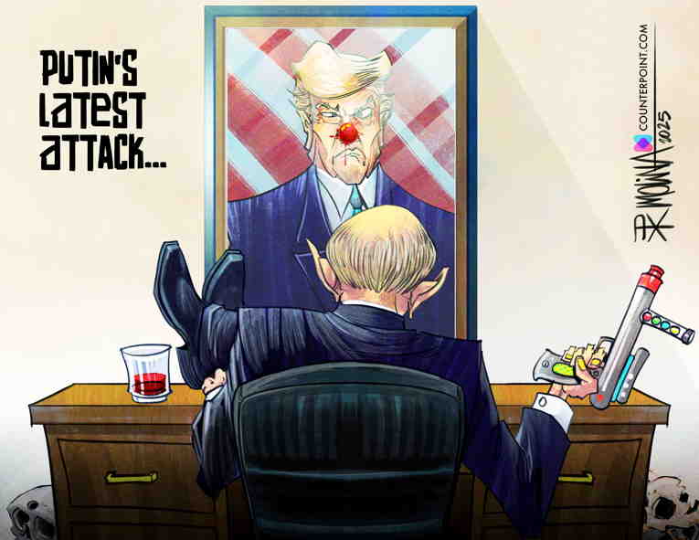 Political/Editorial Cartoon by Pedro Molina, El Nuevo Diario, Managua, Nicaragua on Putin Rejects Ceasefire