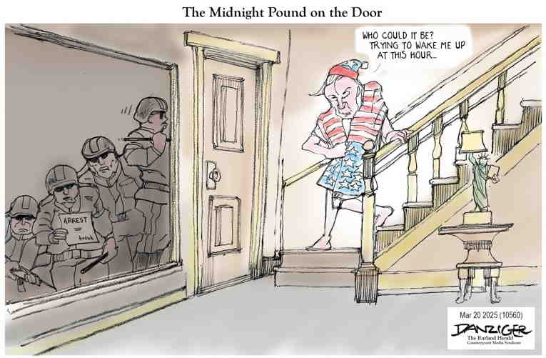 Political/Editorial Cartoon by Jeff Danziger on Trump Leaks War Plans