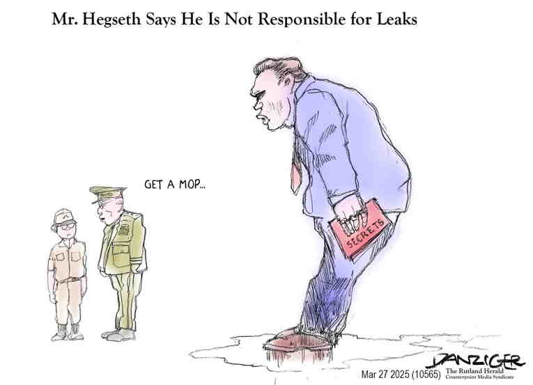 Political/Editorial Cartoon by Jeff Danziger on Security Breach Rattles Nation