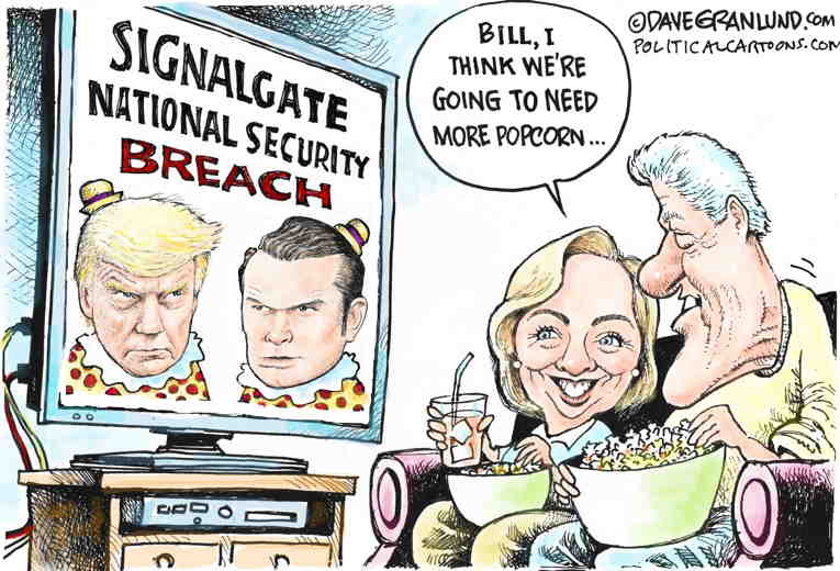 Political/Editorial Cartoon by Dave Granlund on Security Breach Rattles Nation