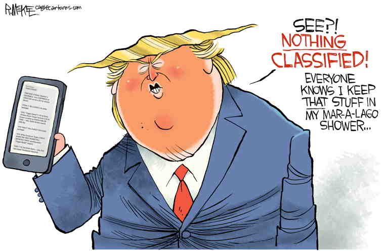 Political/Editorial Cartoon by Rick McKee, The Augusta Chronicle on Security Breach Rattles Nation