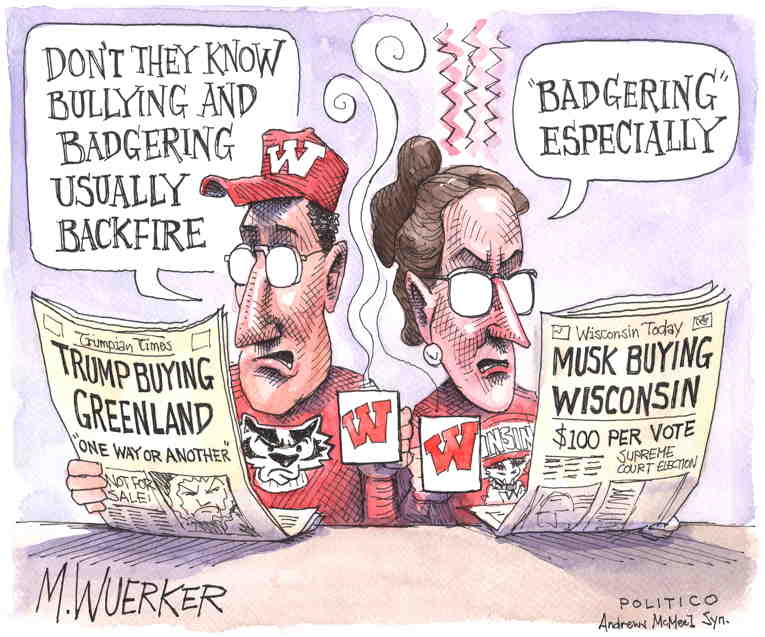 Political/Editorial Cartoon by Matt Wuerker, Politico on Musk Blows Key Election