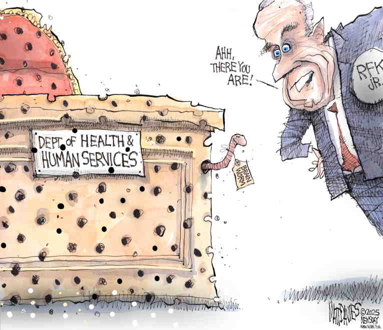 Political/Editorial Cartoon by Matt Davies, Journal News on Measles Spreads in U.S.