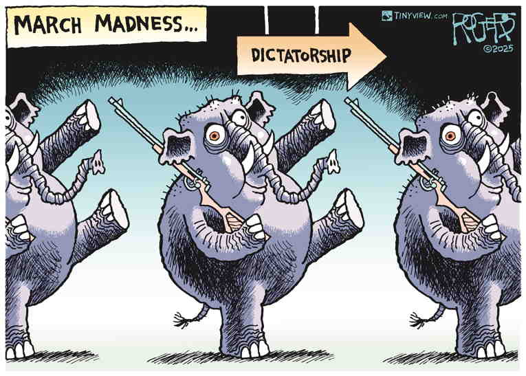 Political/Editorial Cartoon by Rob Rogers on Trump: Prepare for Pain