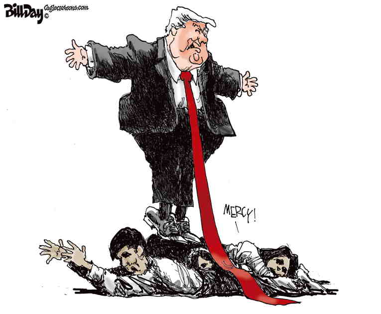 Political/Editorial Cartoon by Bill Day, Cagle Cartoons on Trump Disappearing People