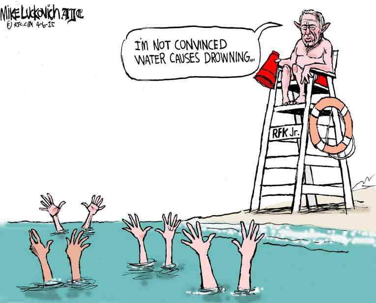 Political/Editorial Cartoon by Mike Luckovich, Atlanta Journal-Constitution on In Other News