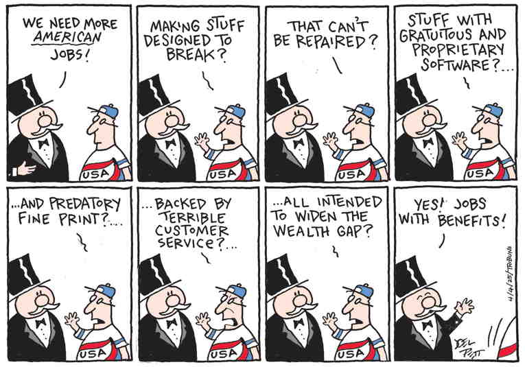 Political/Editorial Cartoon by Joel Pett, Lexington Herald-Leader, CWS/CartoonArts Intl. on Trump Ignites Trade War