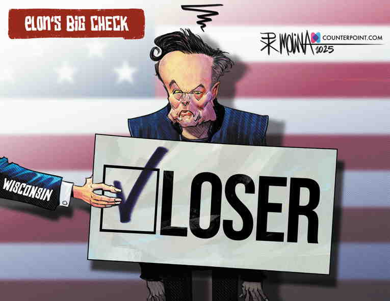 Political/Editorial Cartoon by Pedro Molina, El Nuevo Diario, Managua, Nicaragua on Musk, Republicans Lick Wounds