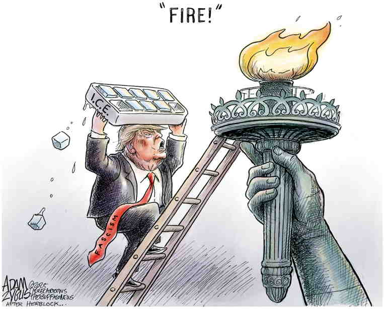 Political/Editorial Cartoon by Adam Zyglis, The Buffalo News on Trump Defies Supreme Court