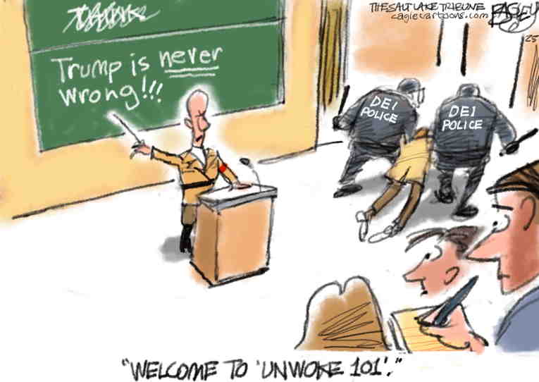 Political/Editorial Cartoon by Pat Bagley, Salt Lake Tribune on Trump Defies Supreme Court