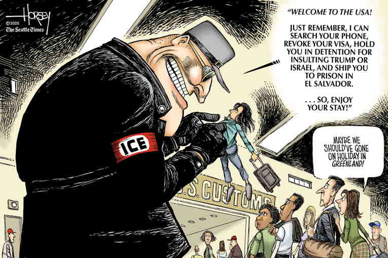 Political/Editorial Cartoon by David Horsey on Trump Defies Supreme Court