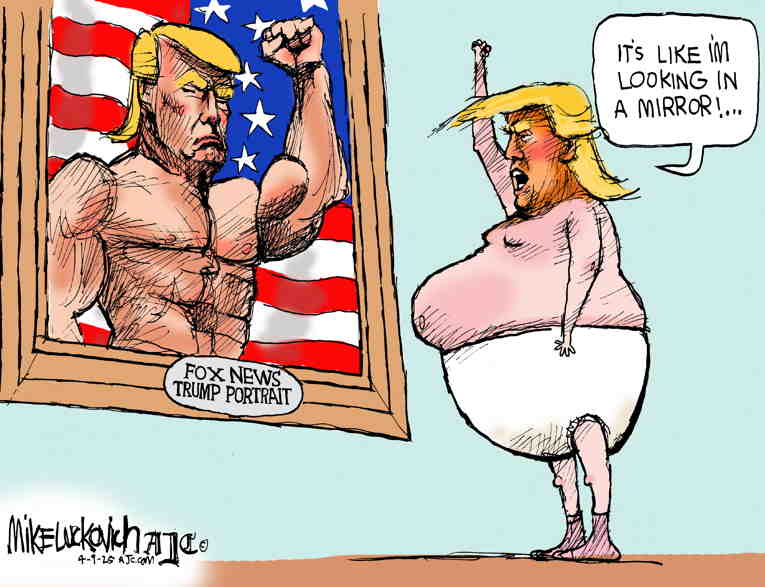 Political/Editorial Cartoon by Mike Luckovich, Atlanta Journal-Constitution on Trump Wields Absolute Power
