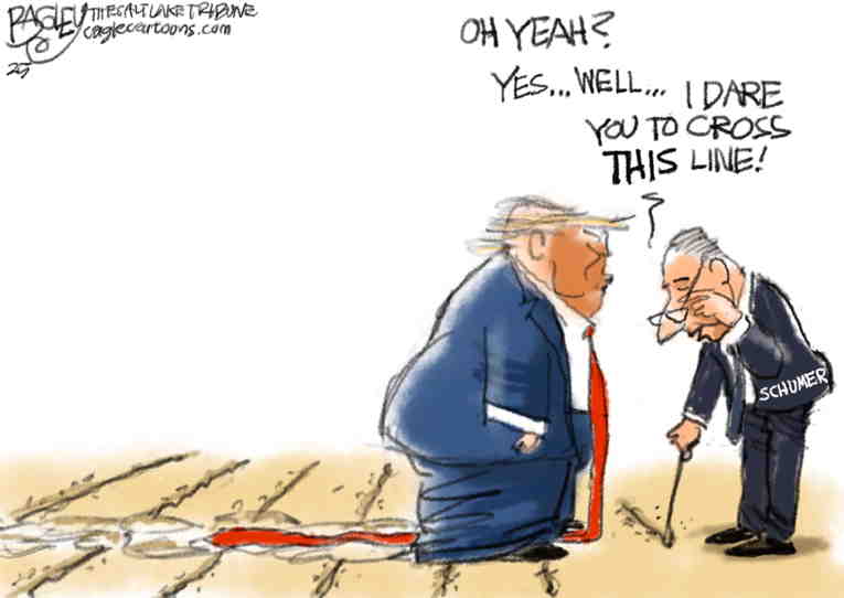Political/Editorial Cartoon by Pat Bagley, Salt Lake Tribune on Trump Wields Absolute Power
