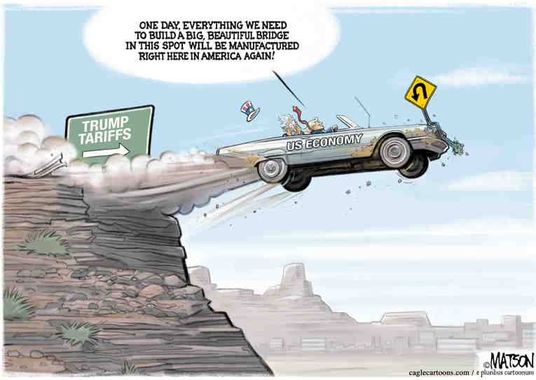 Political/Editorial Cartoon by RJ Matson, Cagle Cartoons on World Markets in Chaos