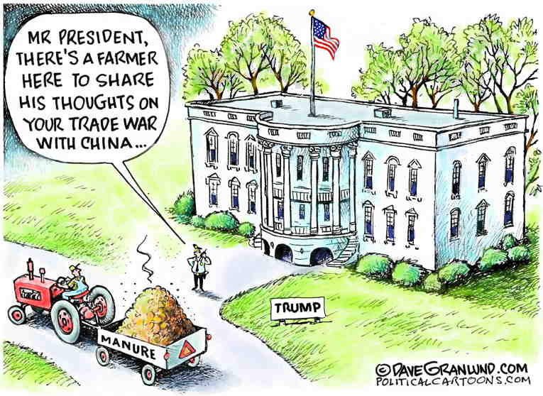 Political/Editorial Cartoon by Dave Granlund on World Markets in Chaos