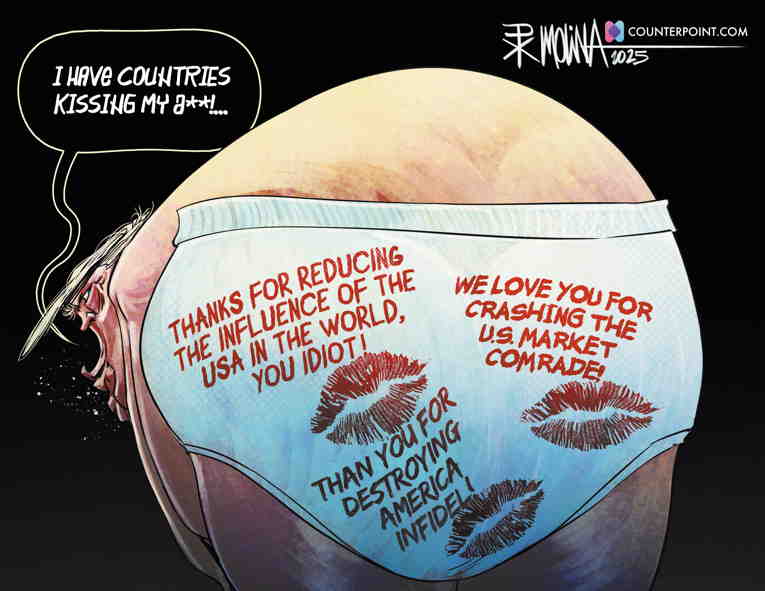 Political/Editorial Cartoon by Nick Anderson, Houston Chronicle on World Markets in Chaos